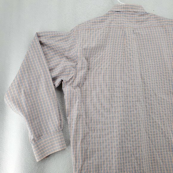 Chaps Shirt Men's Long Sleeve Classic Fit Plaid Casual Button Up White 16.5 - Picture 11 of 11